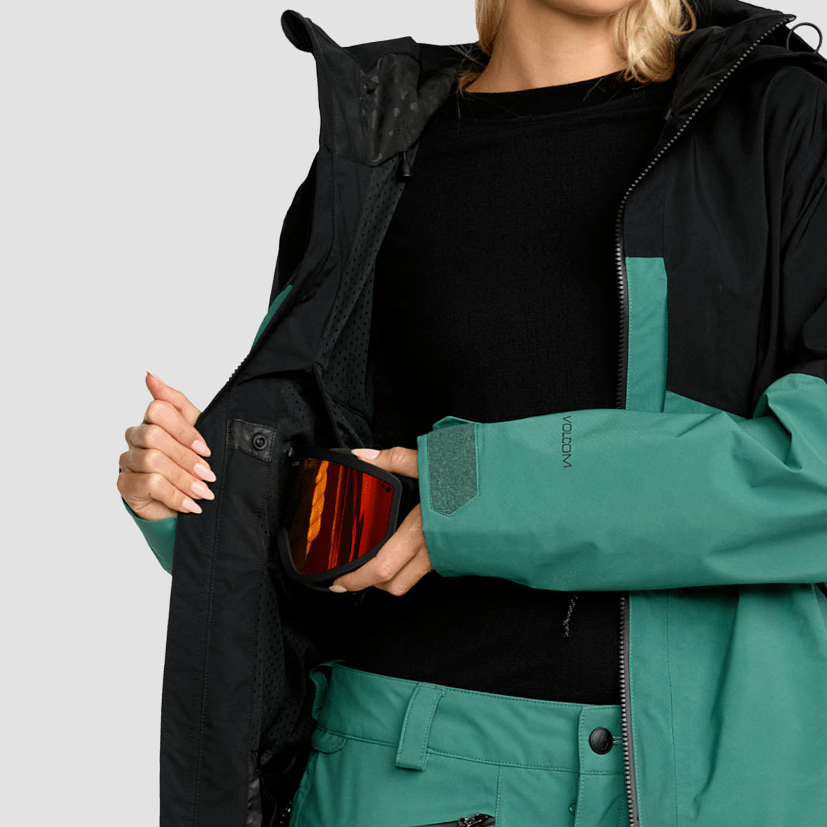 Volcom AT Stretch Gore-Tex Snow Jacket Spruce Green - Womens