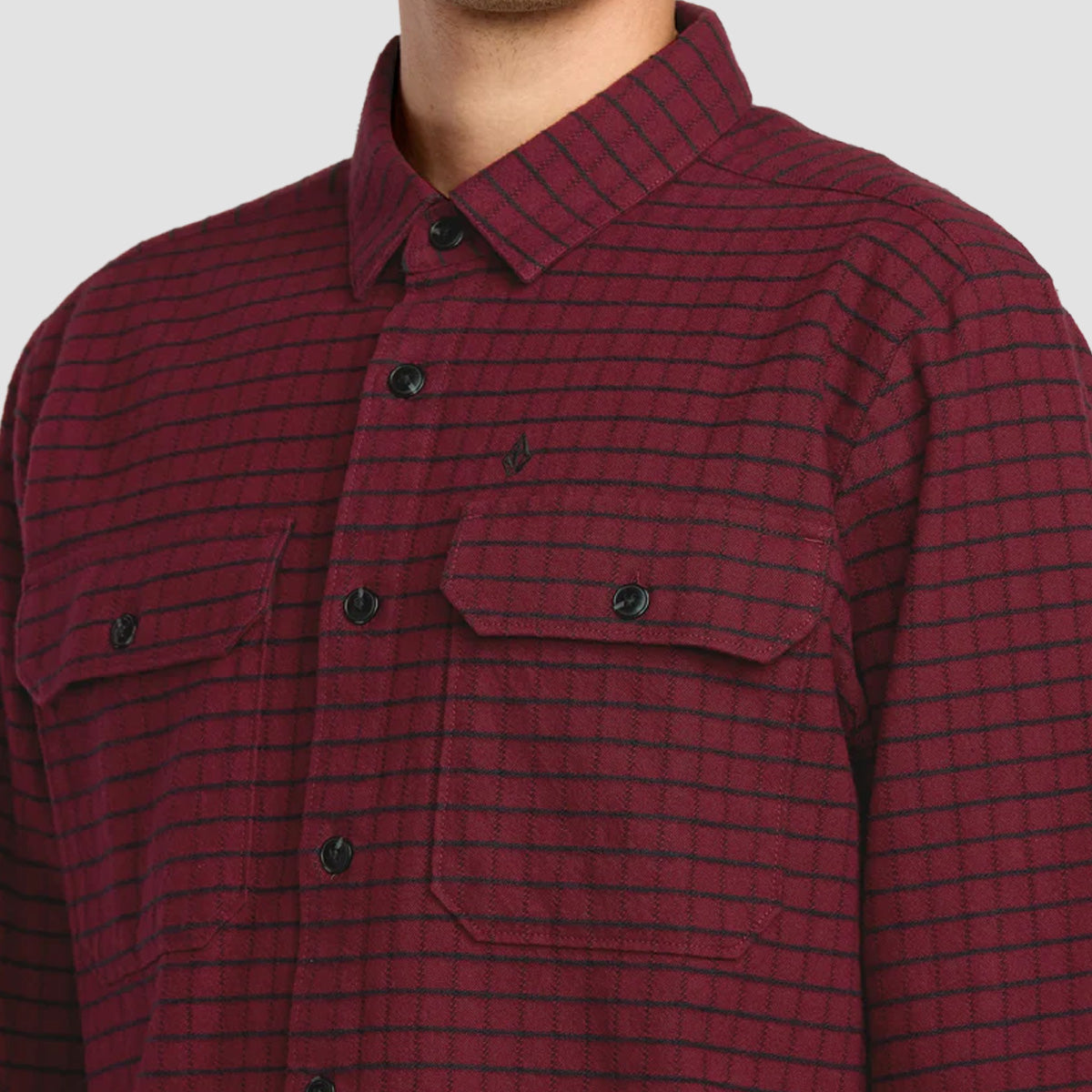 Volcom Augustone Longsleeve Shirt Merlot