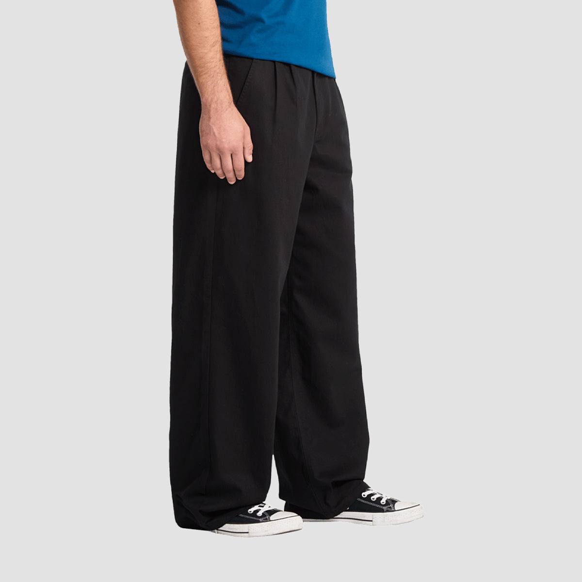 Volcom Baggos Pleated Chino Pants Black