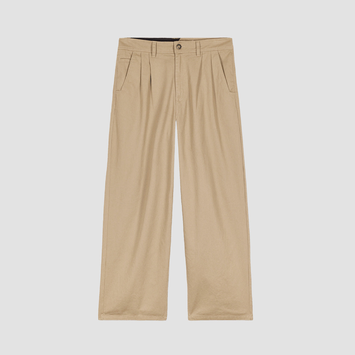 Volcom Baggos Pleated Chino Pants Khaki