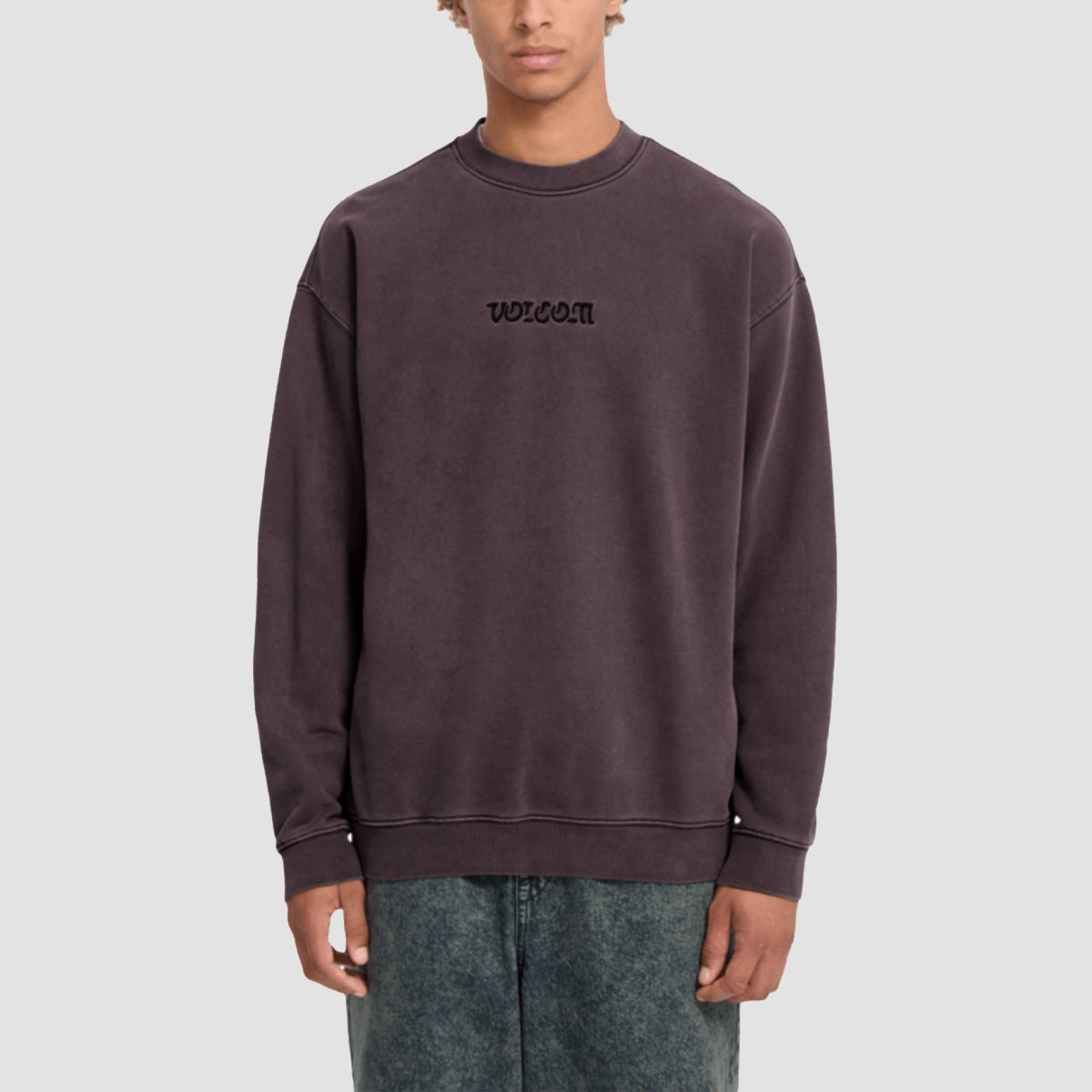 Volcom Big Stone Crew Sweatshirt Raisin