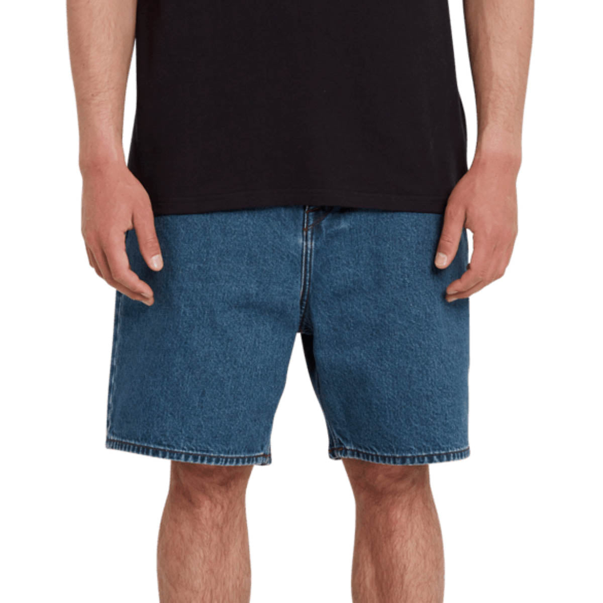 Volcom Billow Denim Shorts Indigo Ridge Wash