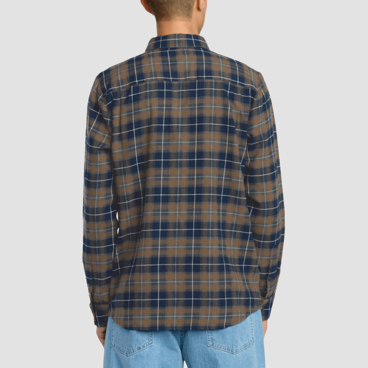Volcom Caden Plaid Longsleeve Shirt Navy