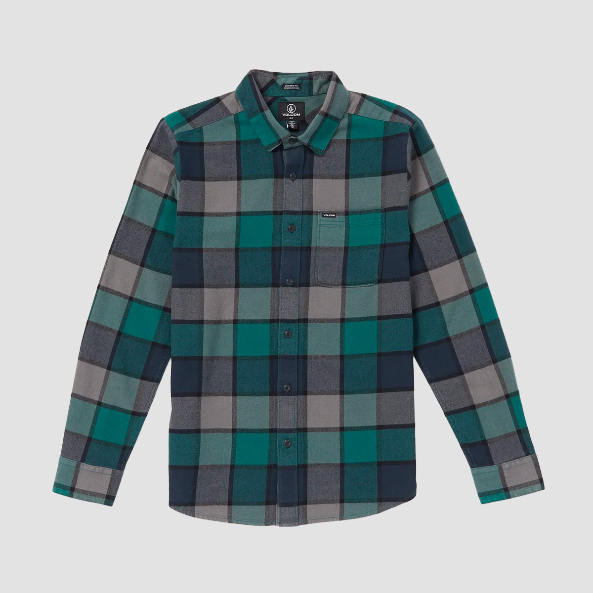 Volcom Caden Plaid Longsleeve Shirt Navy