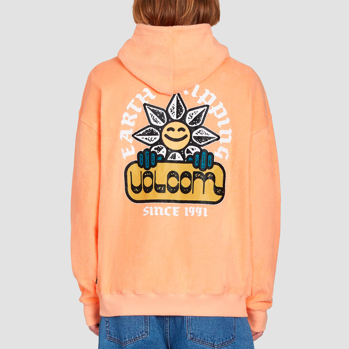 Volcom Chillhood Fleece Pullover Hoodie Peach Bud