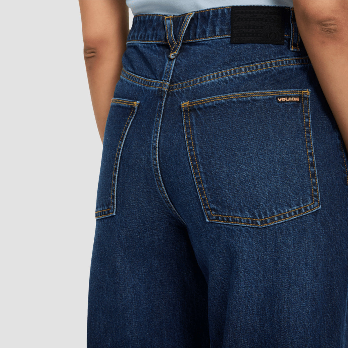 Volcom Daddio Relaxed Fit Jeans Washed Blue - Womens