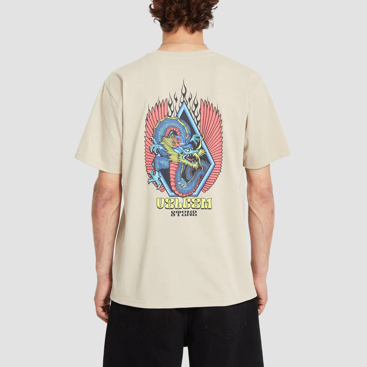 Volcom Draggin Stone Hth T-Shirt Light Khaki
