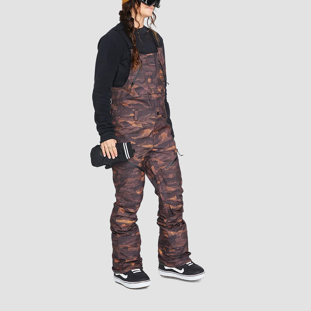 Volcom Elm Stretch Gore-Tex Snow Bib Overall Pants Dusk Camo - Womens