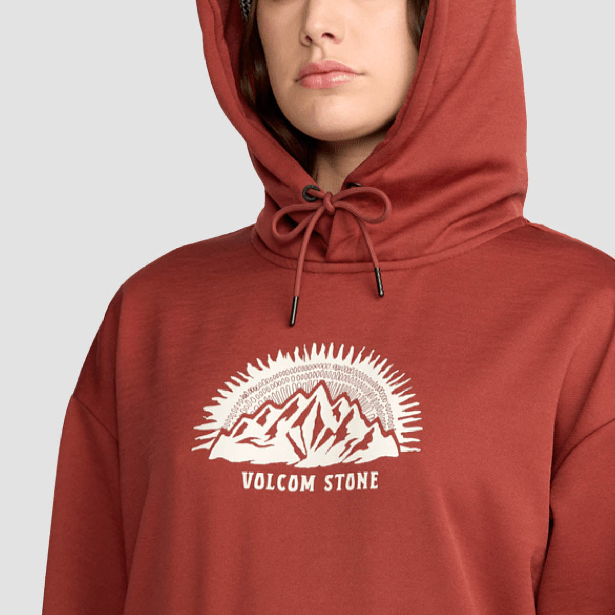 Volcom Essential Hydro Pullover Hoodie Henna - Womens