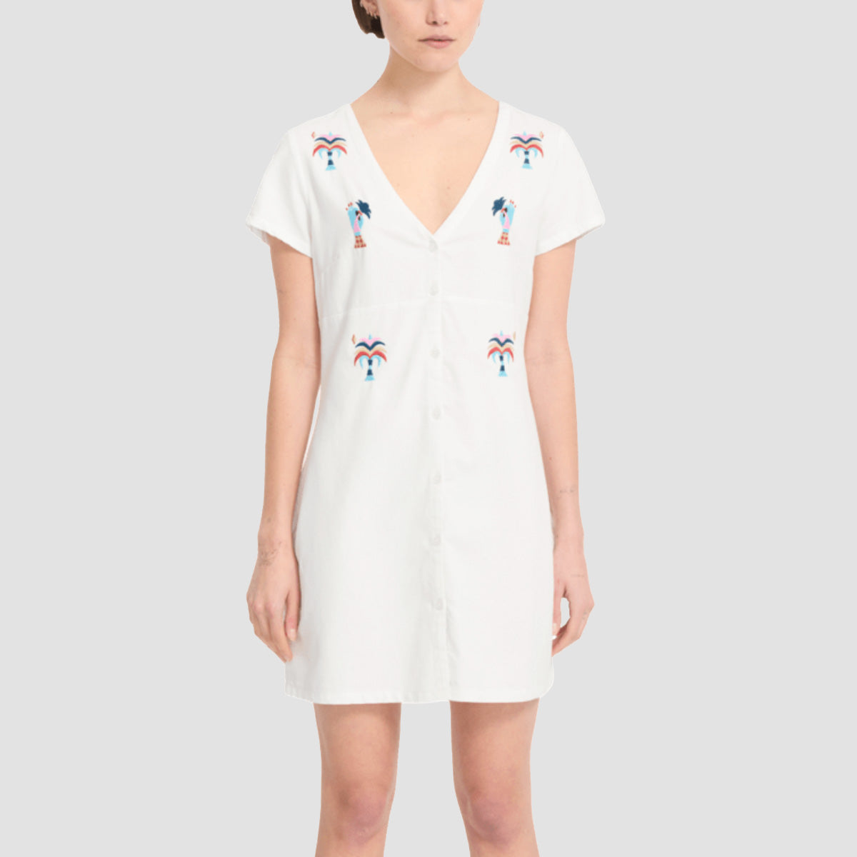 Volcom FA Bruno Lucas Shirt Dress Off White - Womens