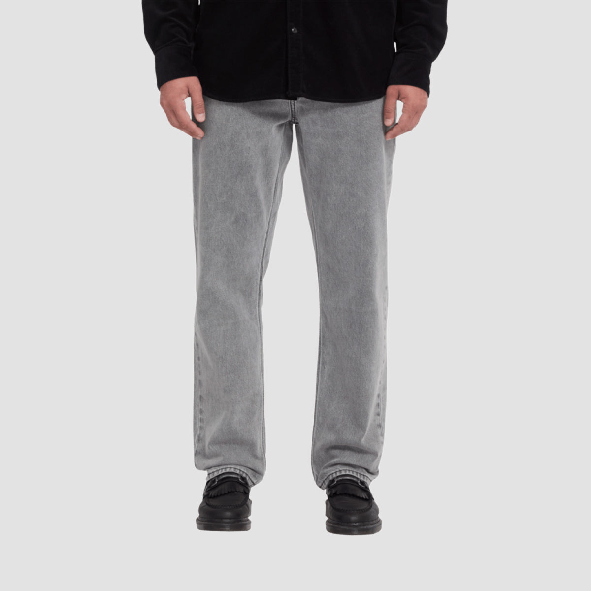 Volcom Fivedown Relaxed Fit Jeans Light Grey