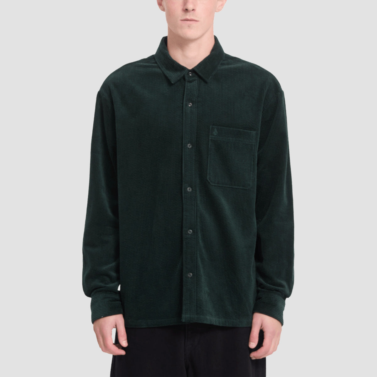 Volcom Fostered II Cord Longsleeve Shirt Scarab