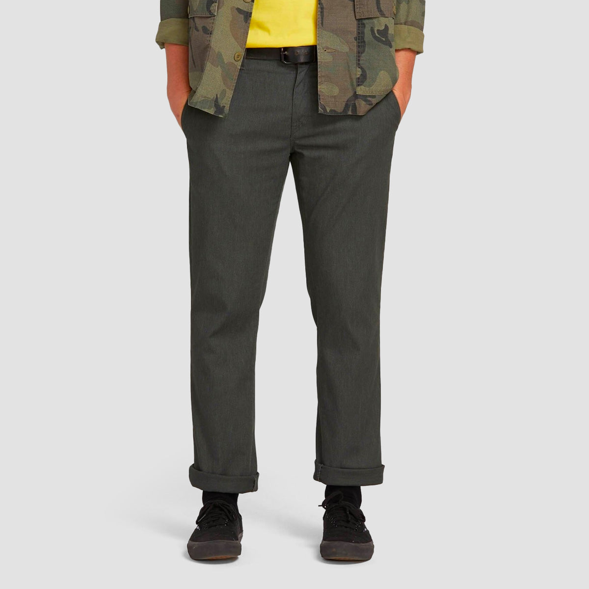 Volcom Frickin Modern Stretch Chino Pants Charcoal Heather