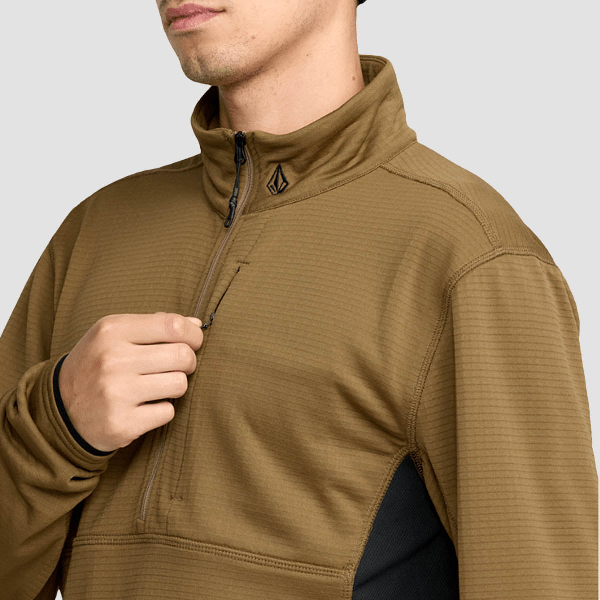 Volcom Gridlock Mock Neck Sweatshirt Bronze