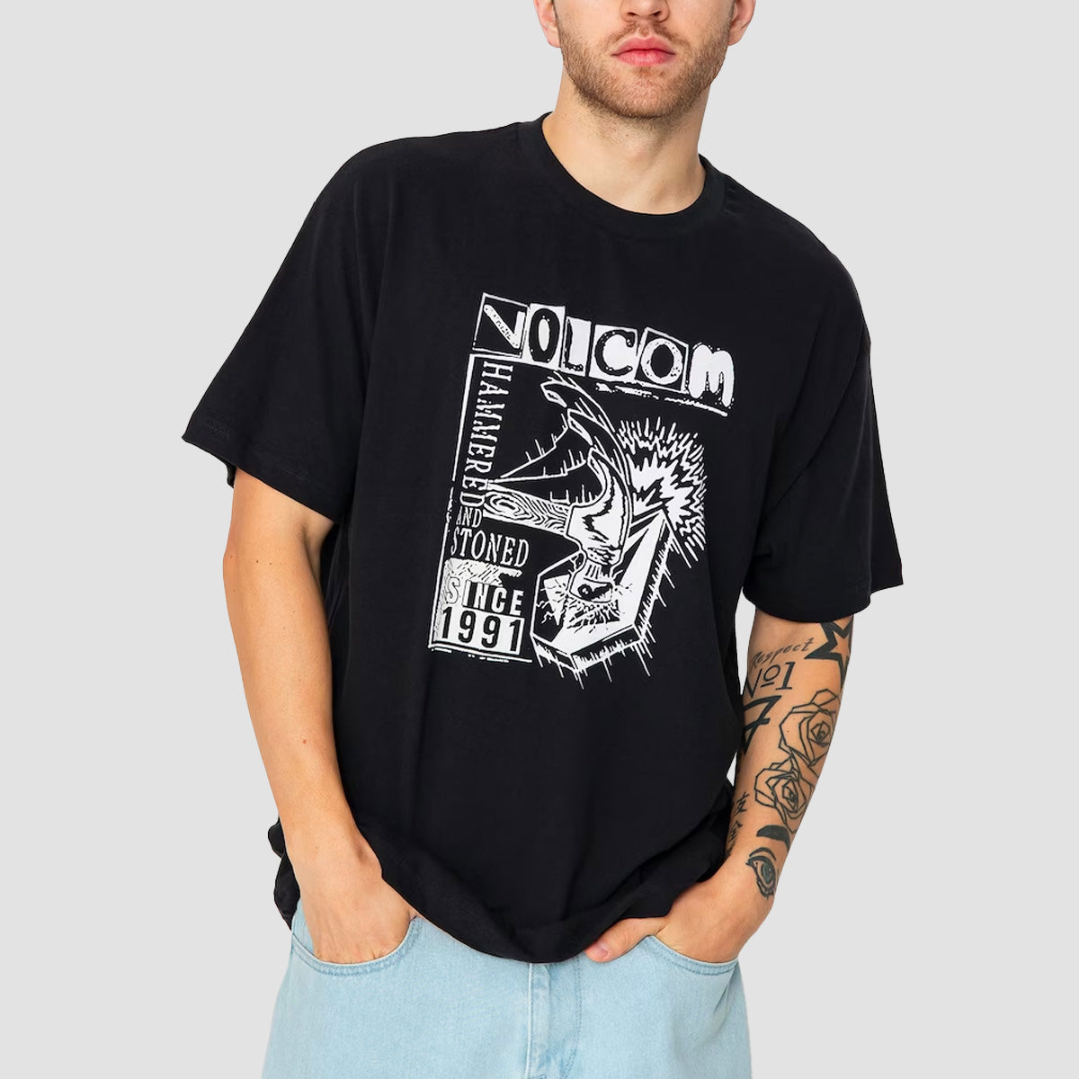 Volcom Hammered LSE T-Shirt Black