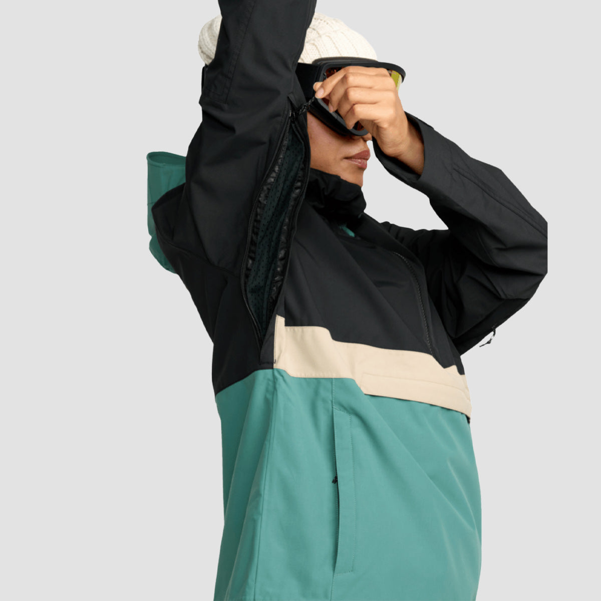 Volcom Harlan 10K Pullover Snow Jacket Spruce Green - Womens