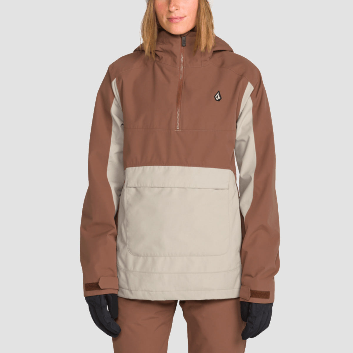 Volcom Harlan Pullover 10K Snow Jacket Desert Taupe - Womens