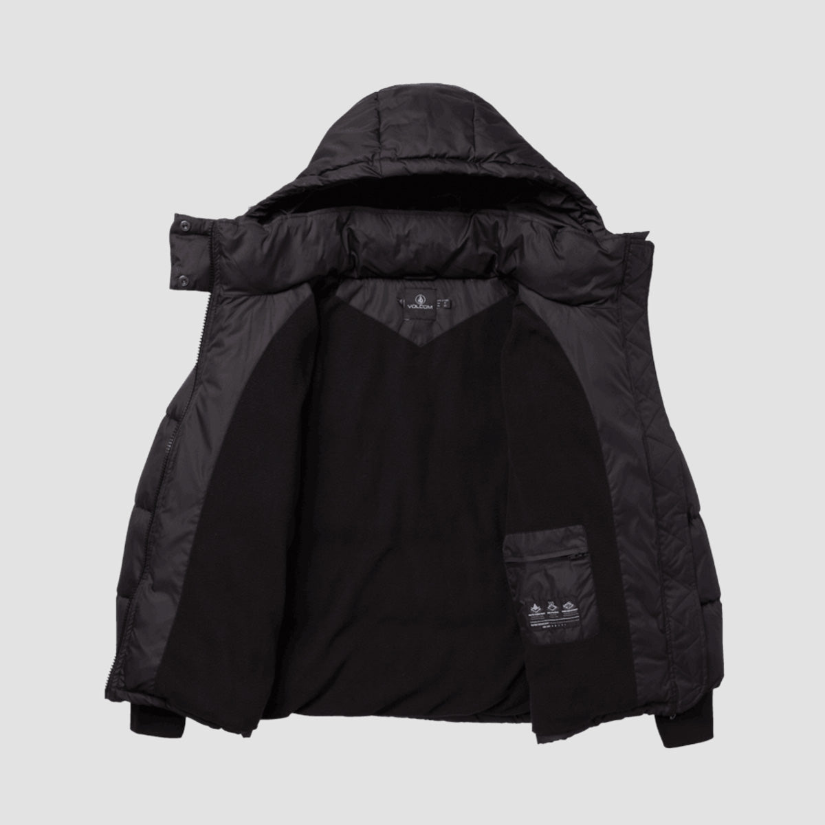 Volcom Hip Stone Puffa Jacket Black - Womens