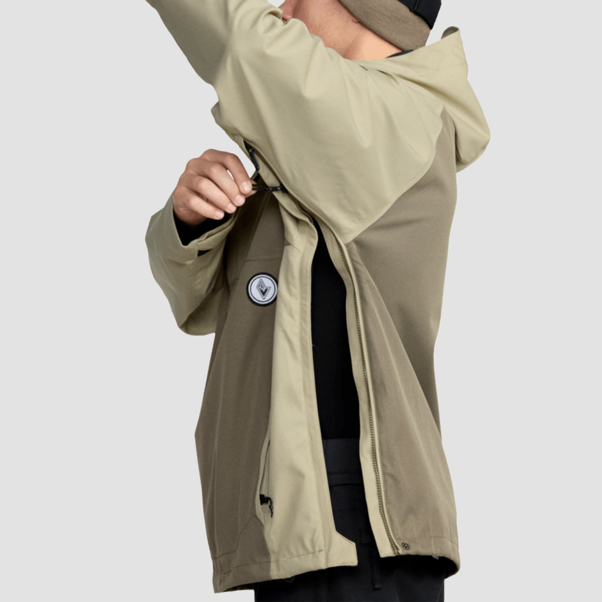 Volcom Hossegor 20K Pullover Snow Jacket Military