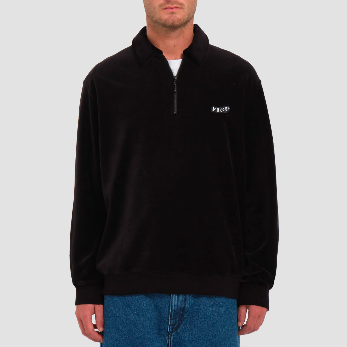 Volcom Howl At The Moon Nevermine Polo Neck Sweatshirt Black