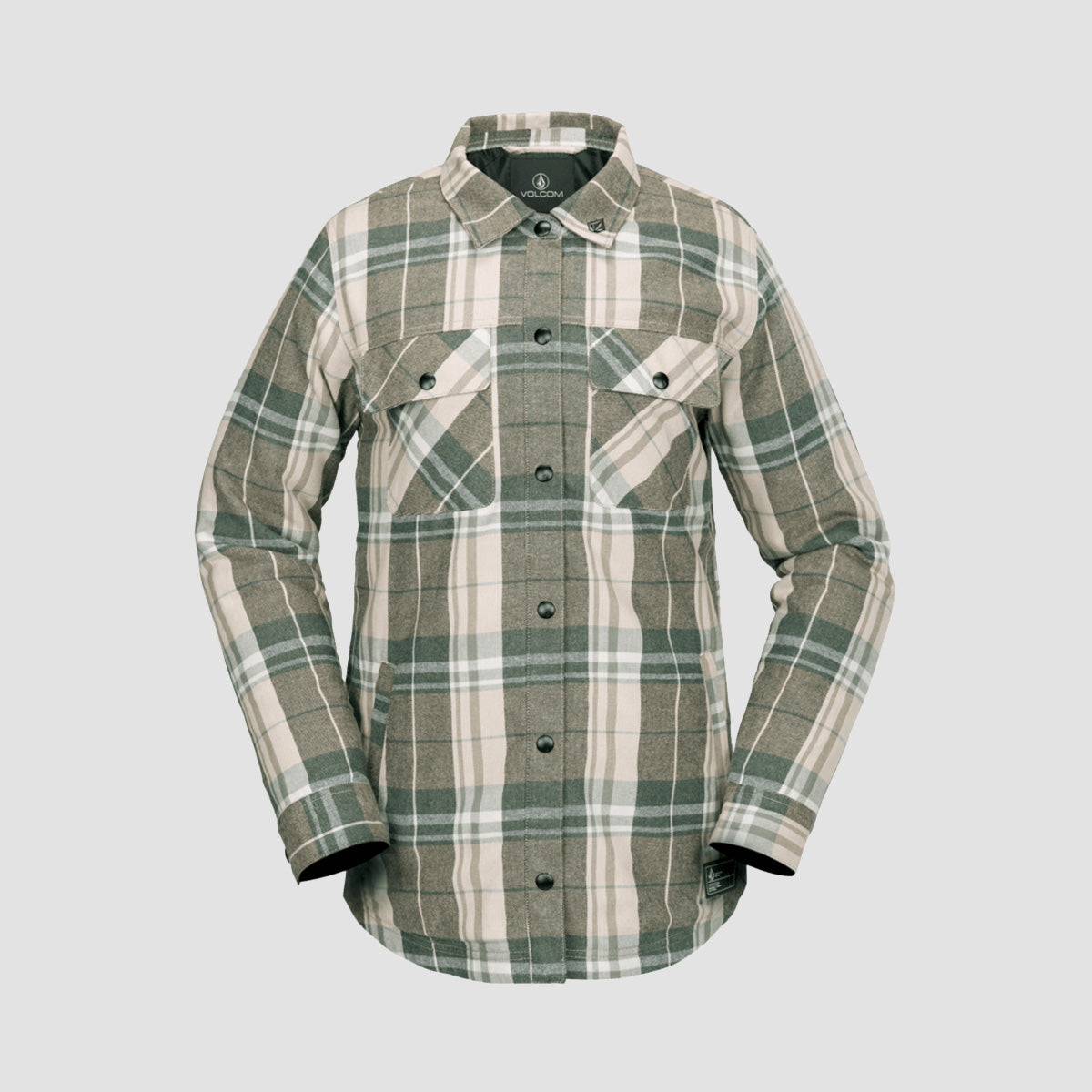 Volcom Ins Riding Flannel Jacket Sand - Womens