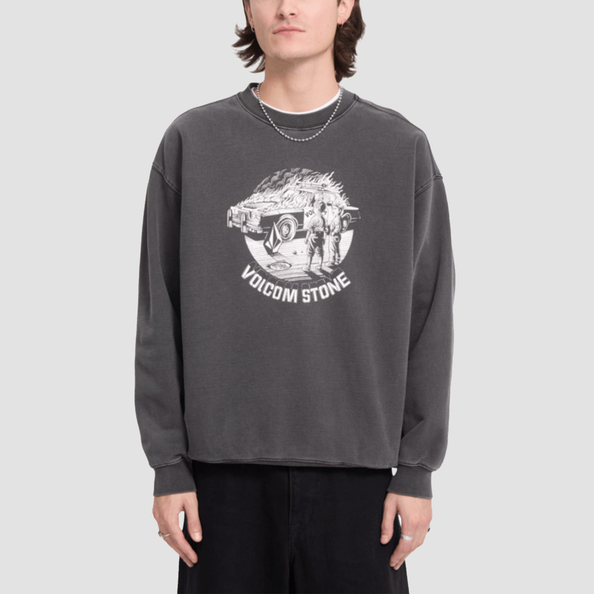 Volcom Lifer Crew Sweatshirt Black