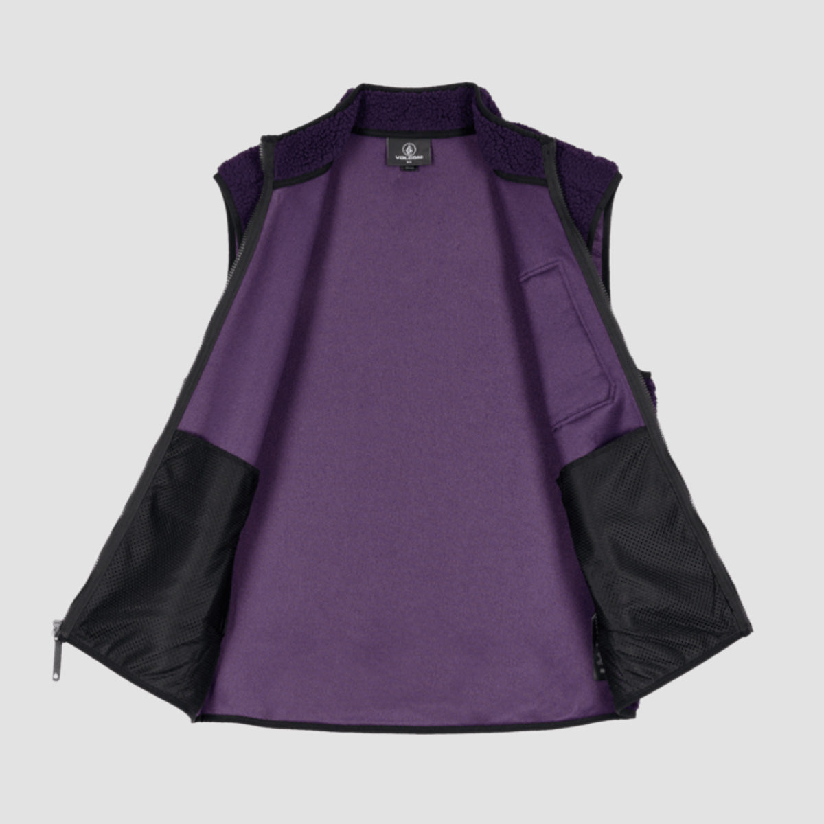 Volcom Muzzer Fuzzar Vest Dark Purple