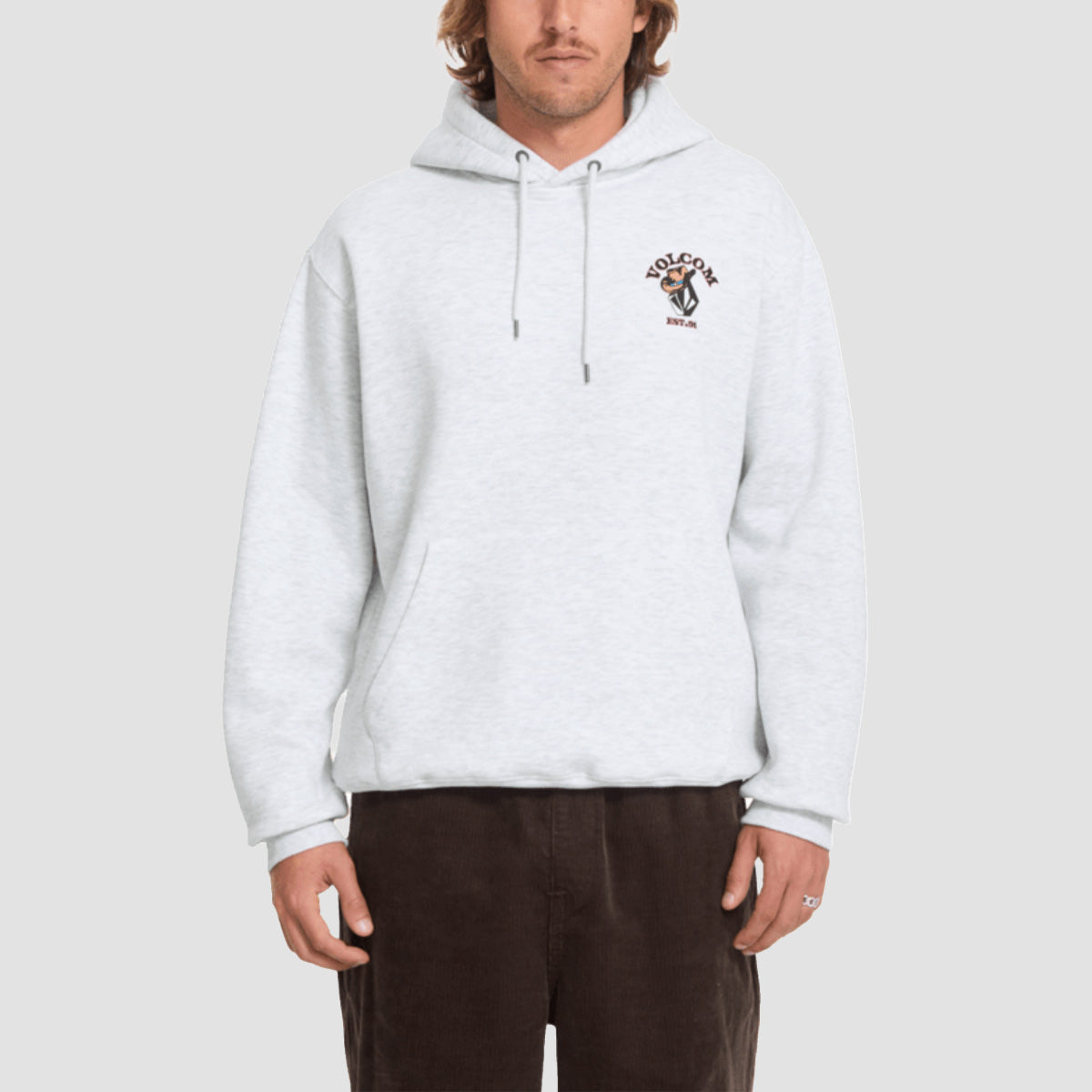 Volcom Noder Pullover Hoodie Bone Heather