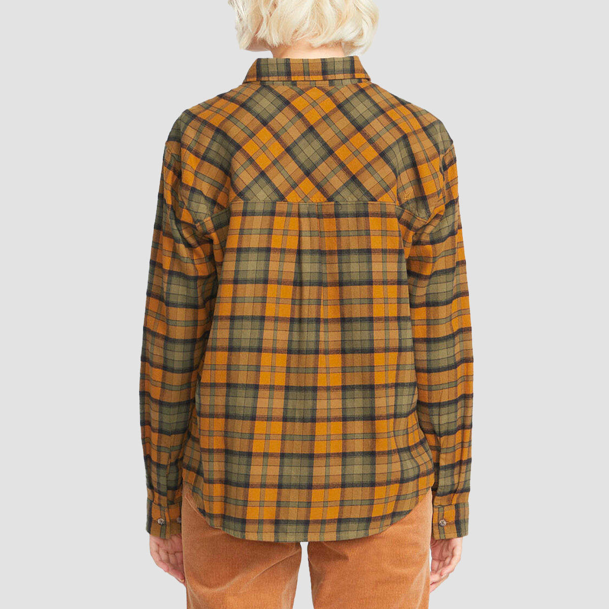 Volcom Plaid To Meet U Longsleeve Shirt Bronze - Womens