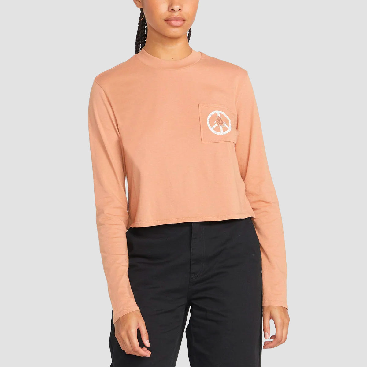 Volcom Pocket Dial Longsleeve T-Shirt Clay - Womens