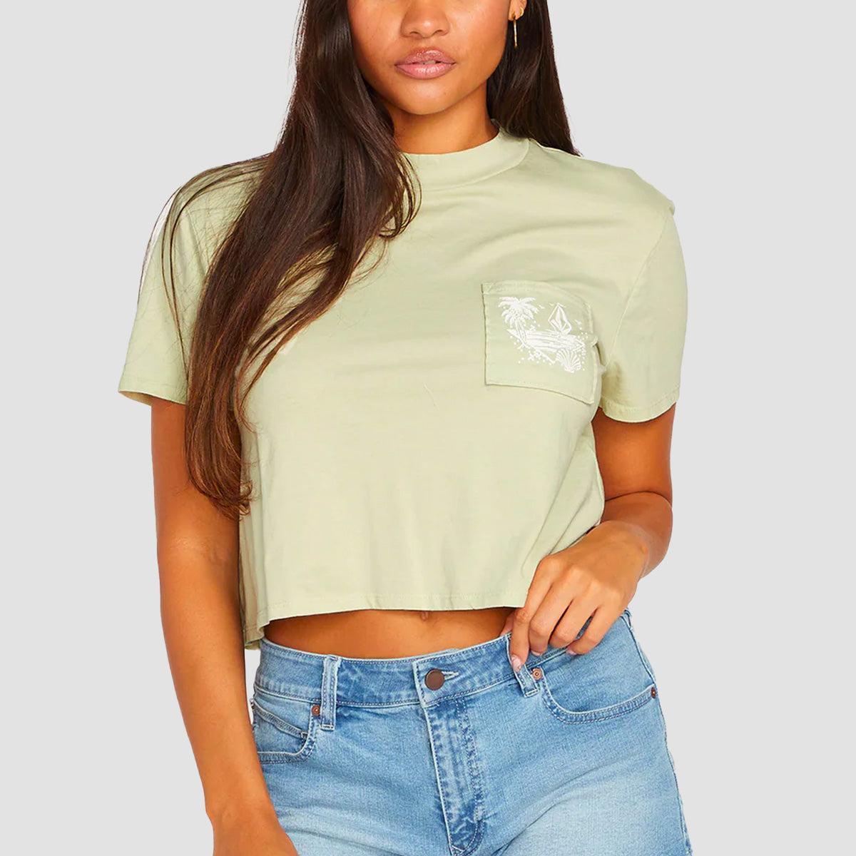 Volcom Pocket Dial T-Shirt Sage - Womens