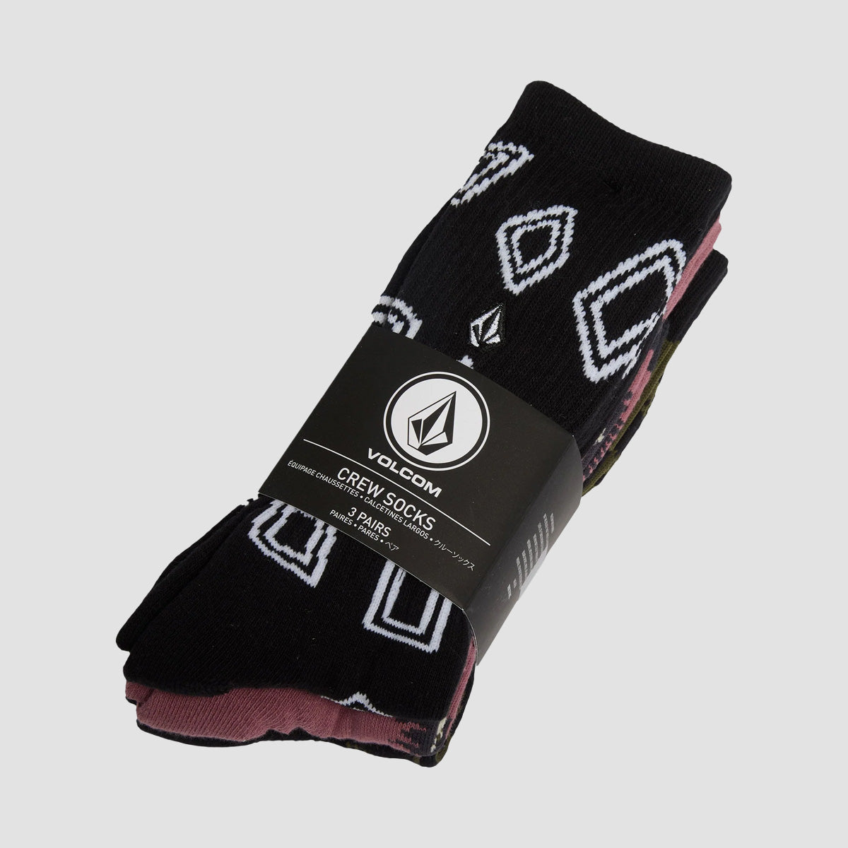 Volcom Print Mixer Socks 3 Pack Multi