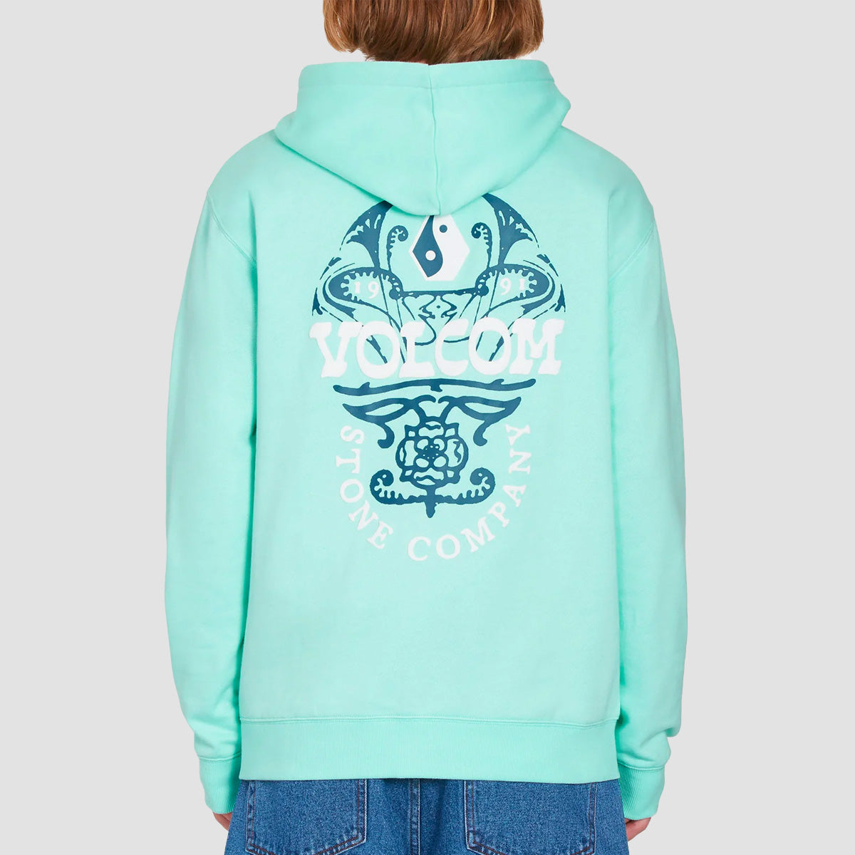 Volcom Puffstone Pullover Hoodie Bottle Green