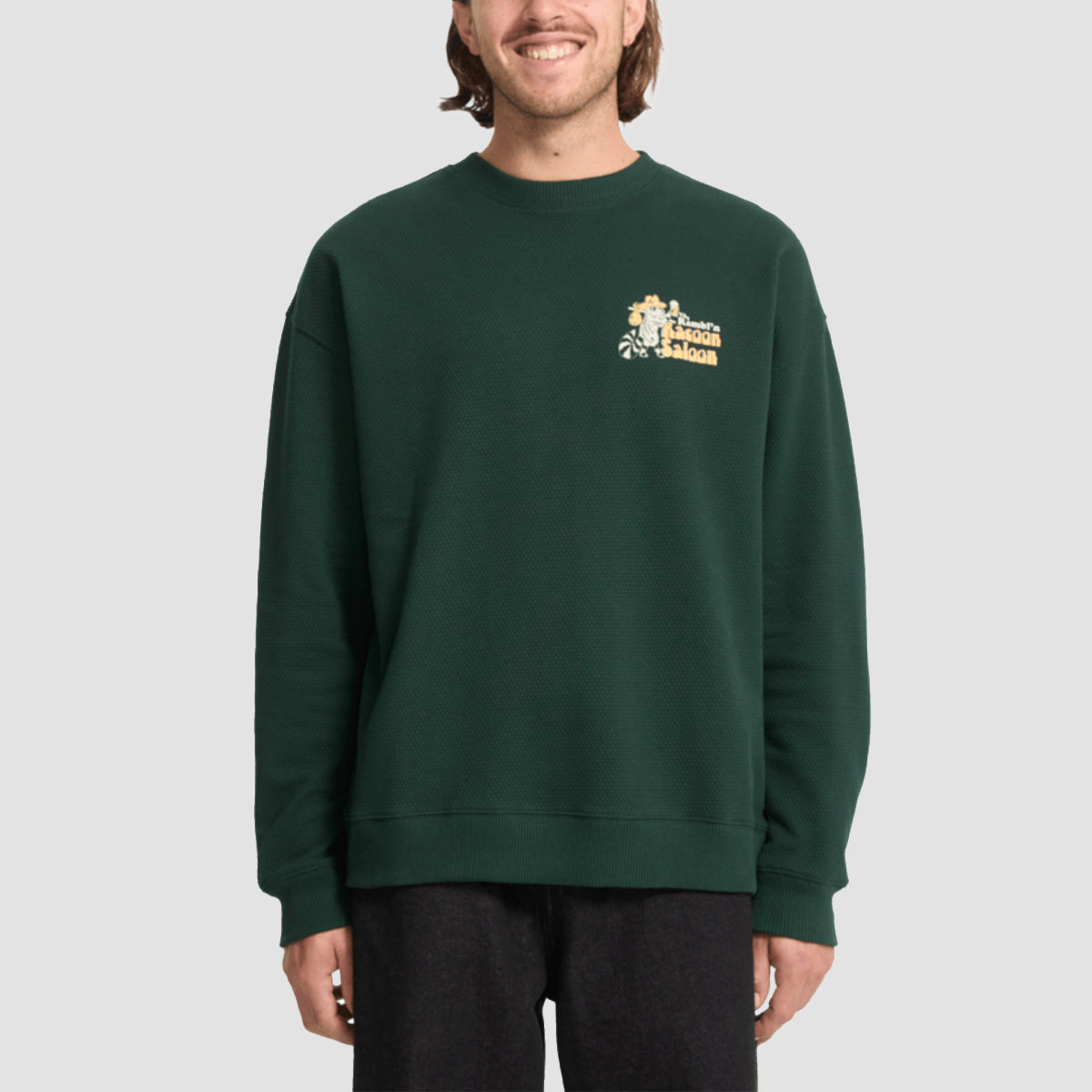 Volcom Racoon Crew Sweatshirt Scarab