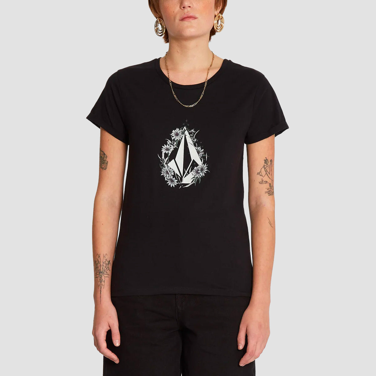 Volcom Radical Daze 2 T-Shirt Black - Womens