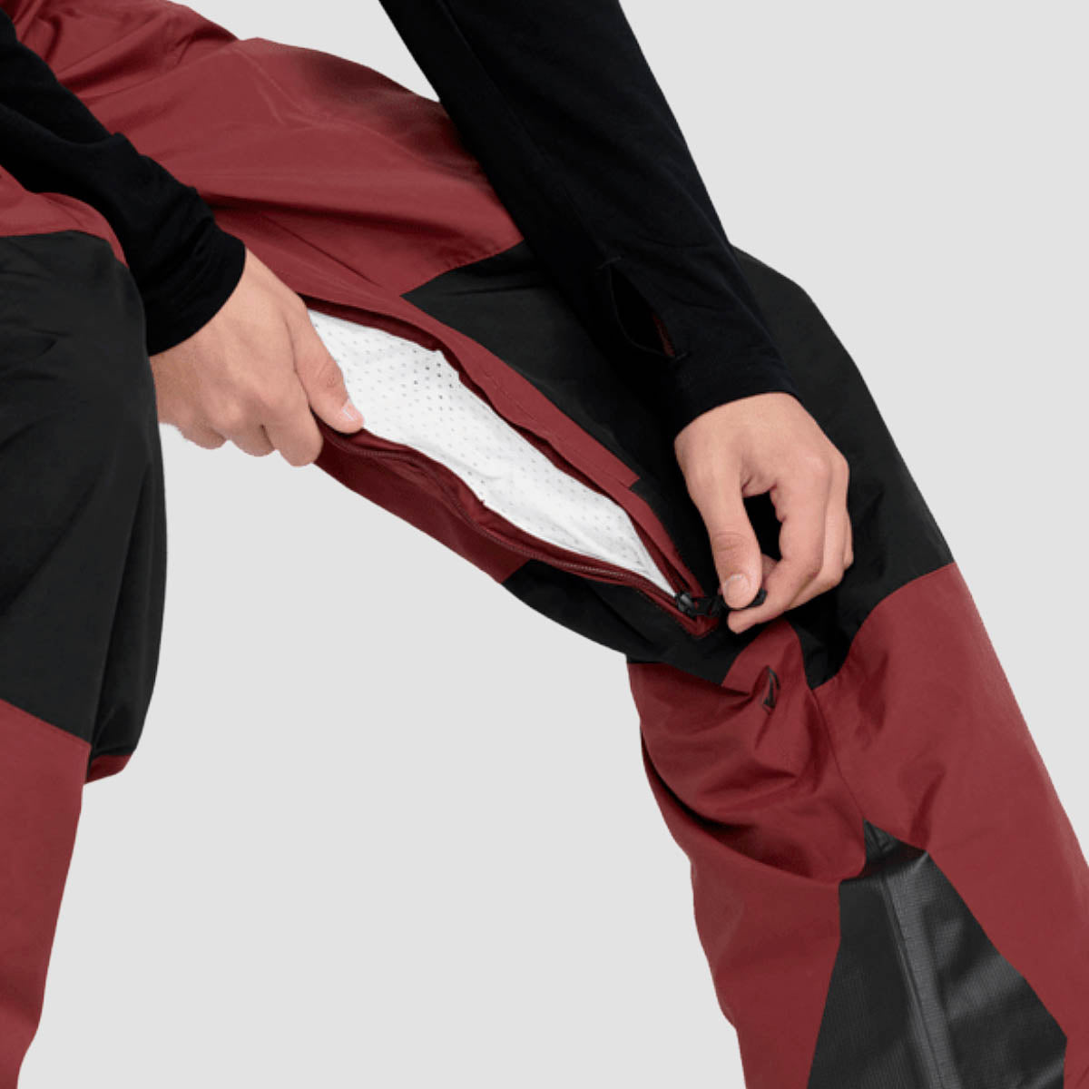 Volcom Rain Gore-Tex Snow Bib Overall Pants Burnt Red