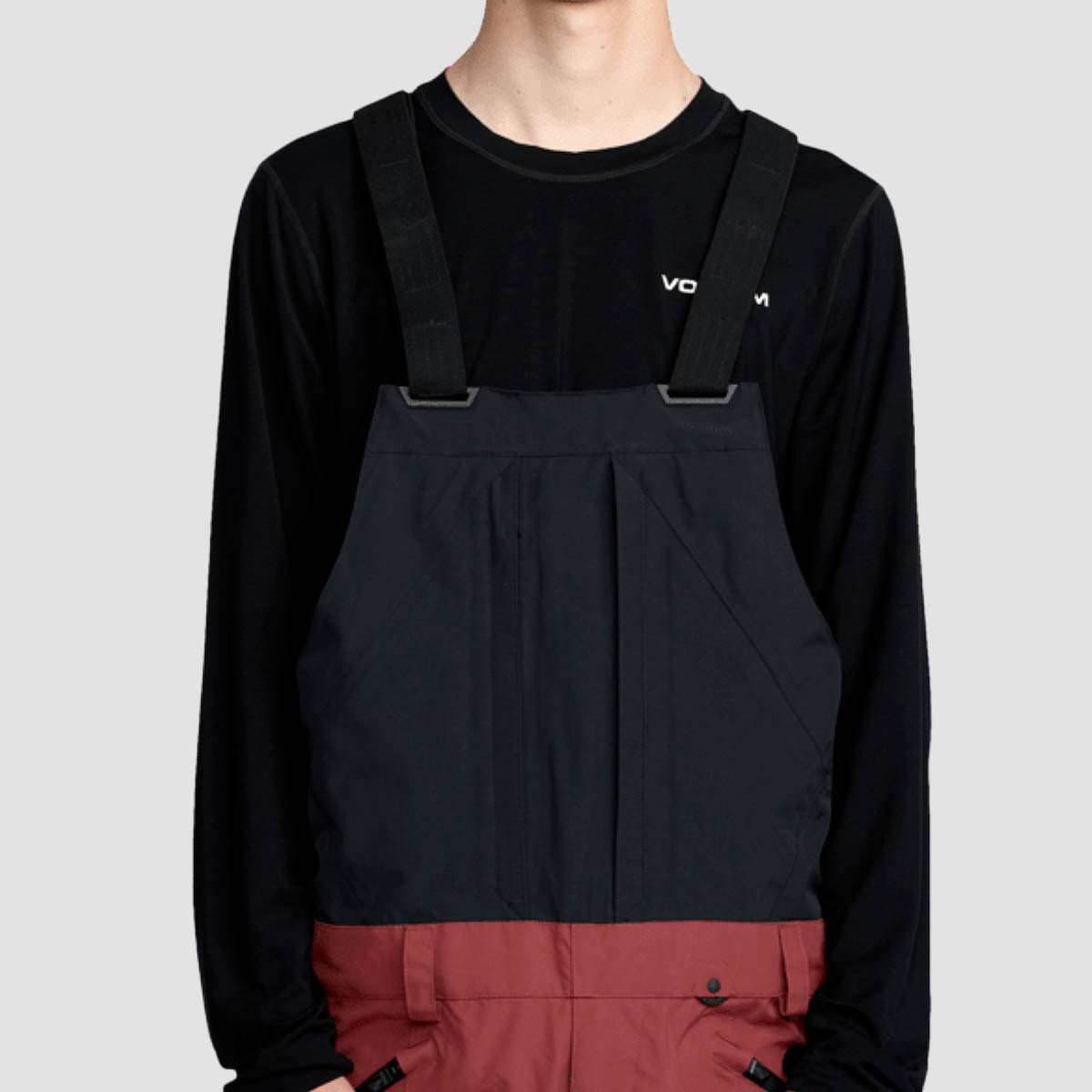 Volcom Rain Gore-Tex Snow Bib Overall Pants Burnt Red