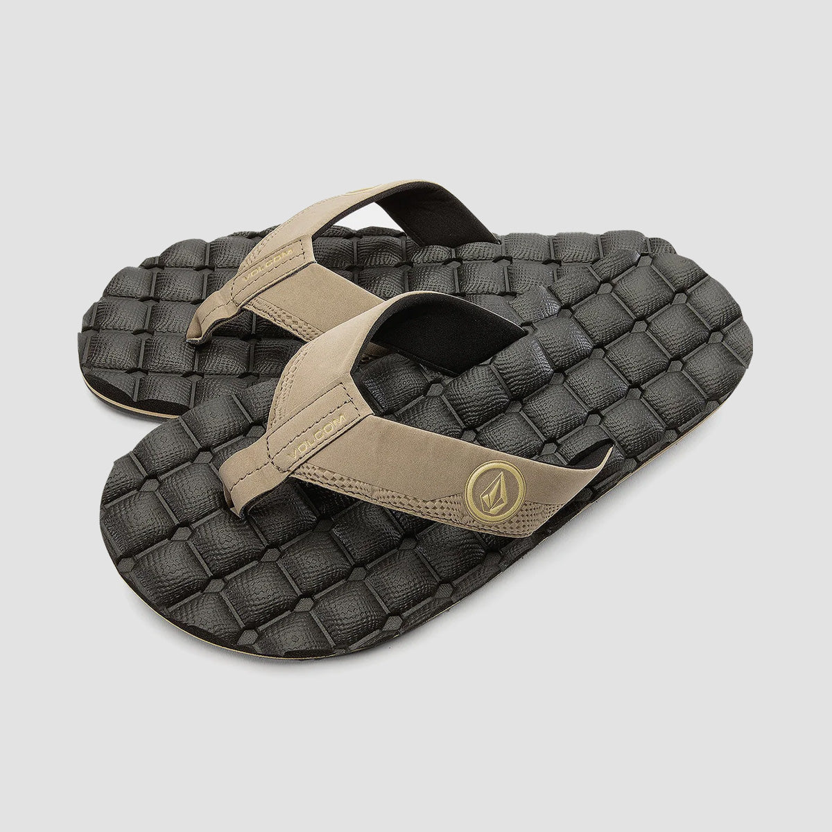 Volcom Recliner Sandals Khaki