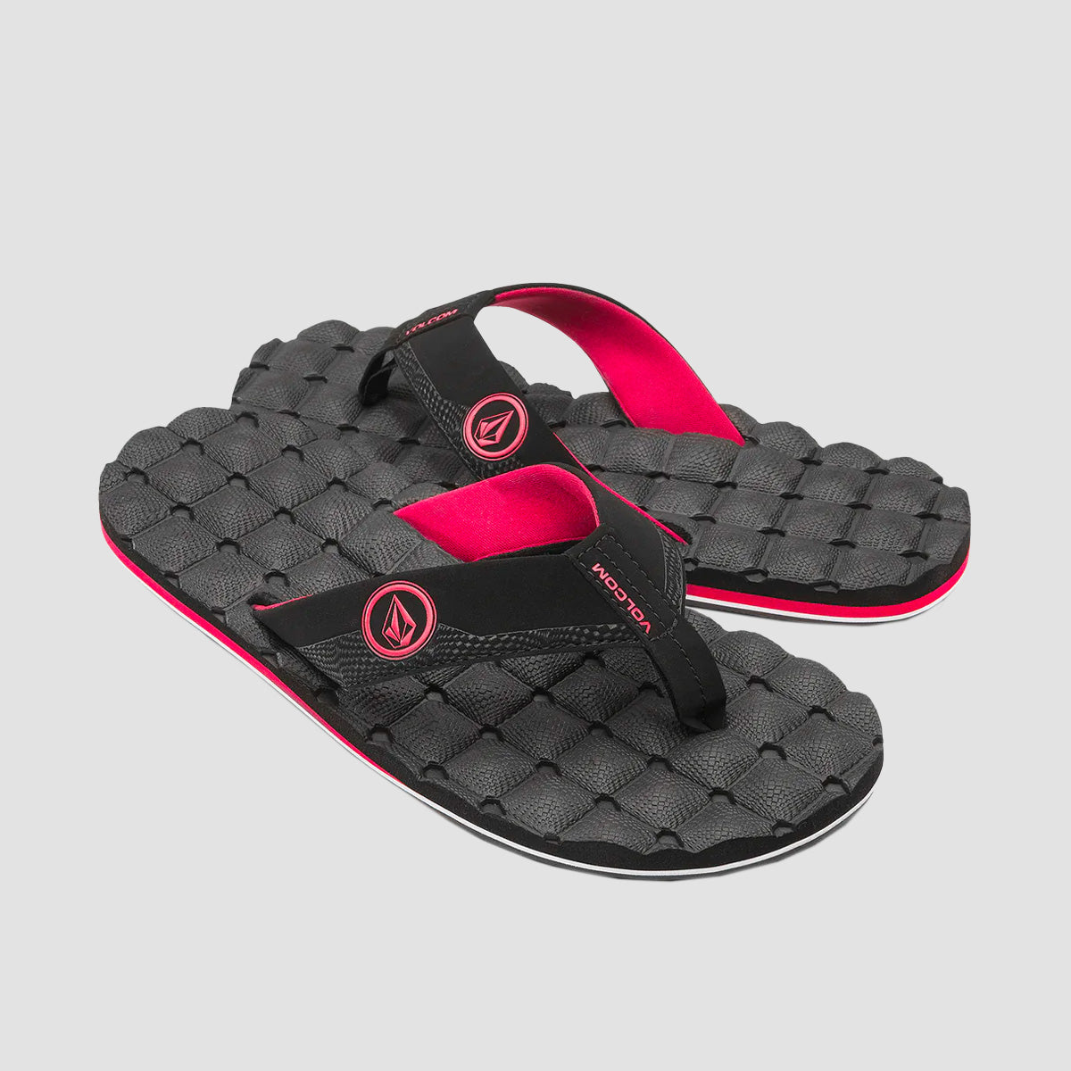 Volcom Recliner Sandals Ribbon Red