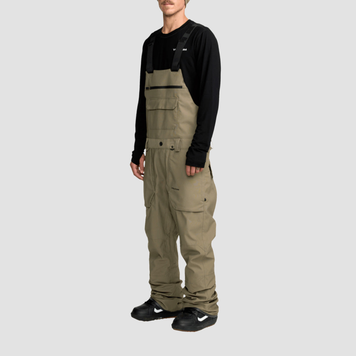 Volcom Roan Bib Overall 15K Snow Pants Military