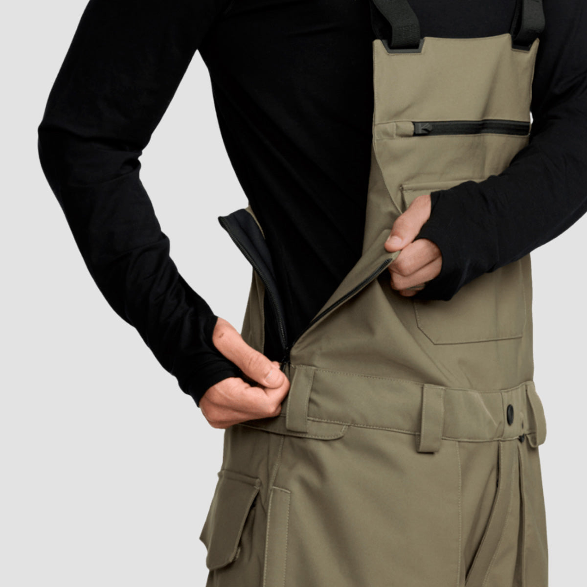 Volcom Roan Bib Overall 15K Snow Pants Military