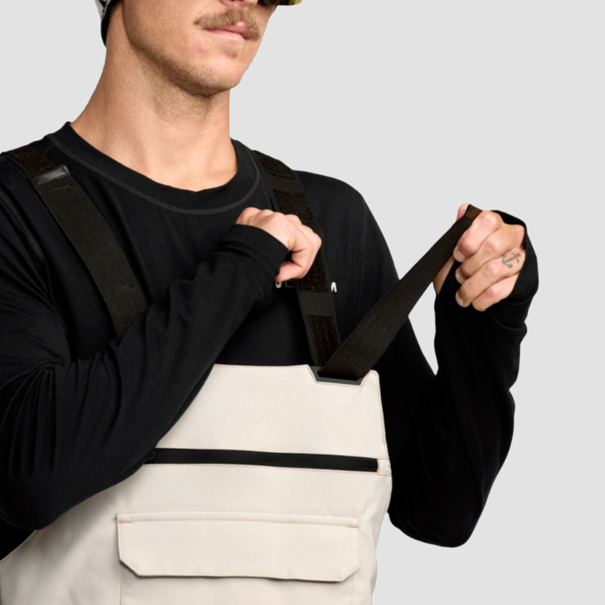 Volcom Roan Bib Overall 15K Snow Pants Stone