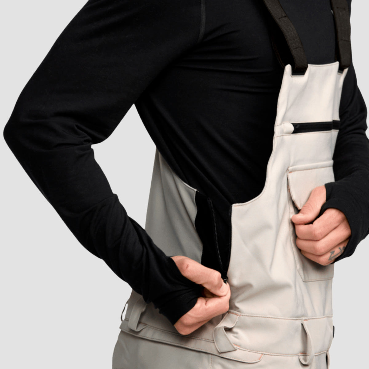 Volcom Roan Bib Overall 15K Snow Pants Stone