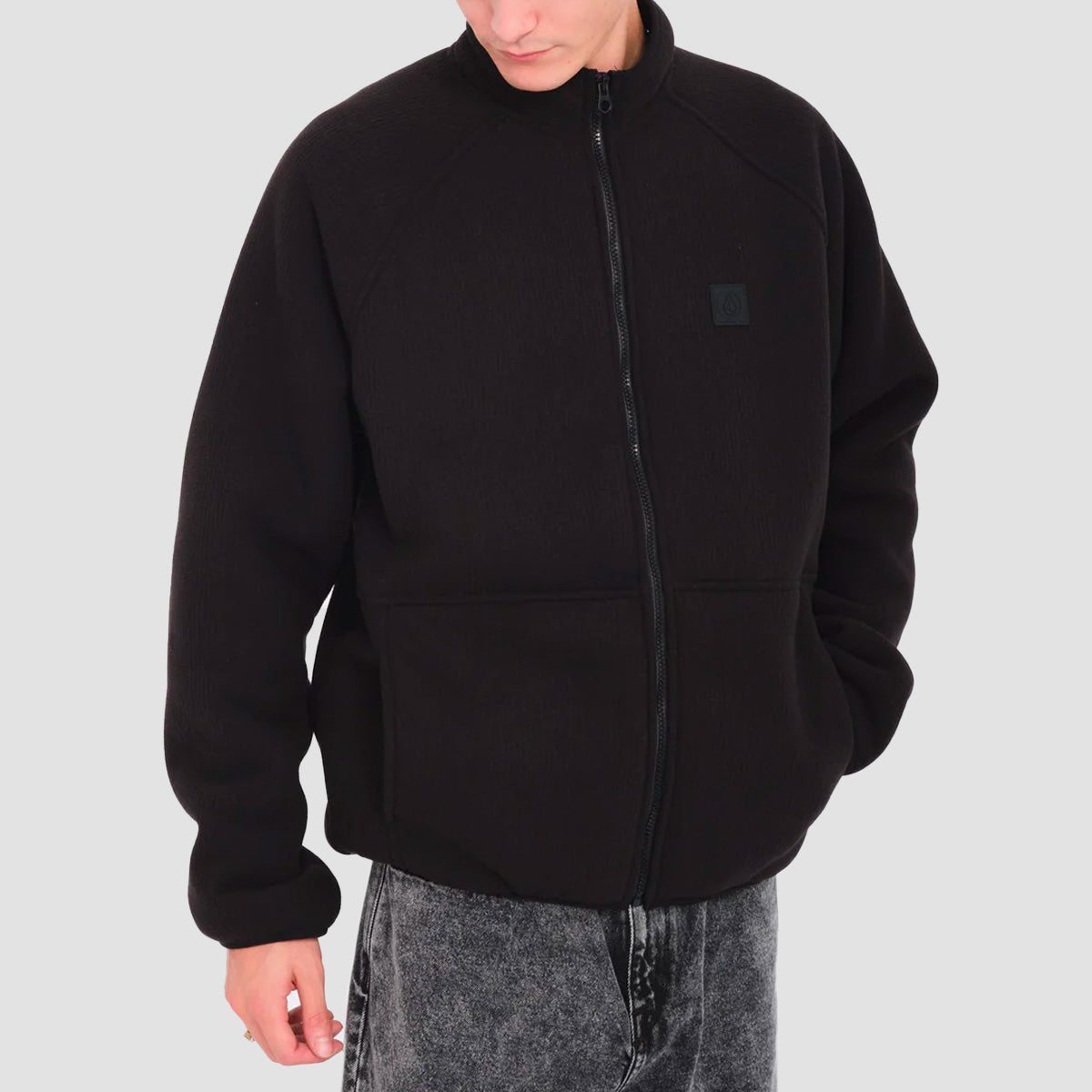 Volcom Runtime Grid Earth Tripper Zip Sweatshirt Black