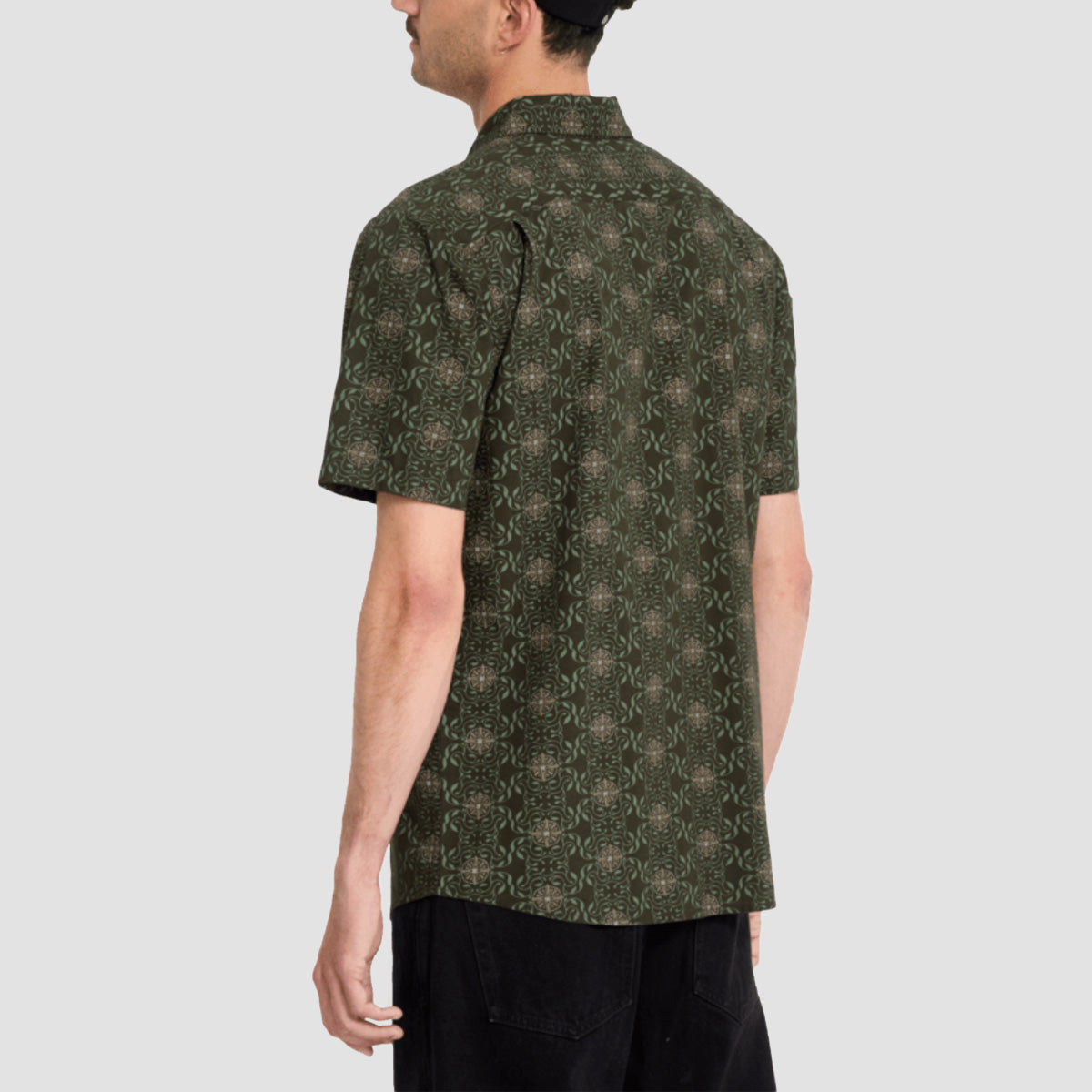 Volcom Scaler Stone Woven Short Sleeve Shirt Squadron Green