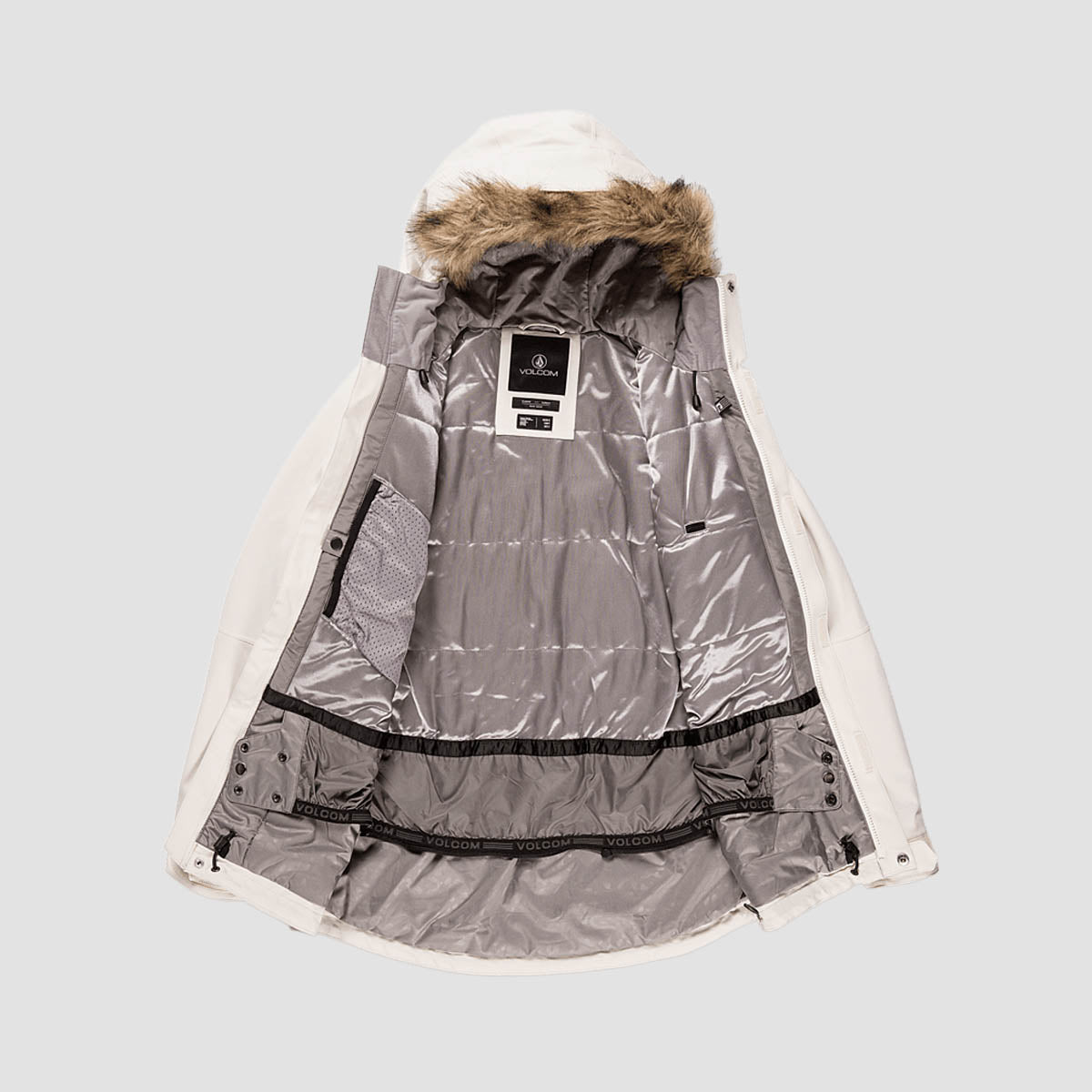 Volcom Shadow Ins 15K Snow Jacket Off White - Womens