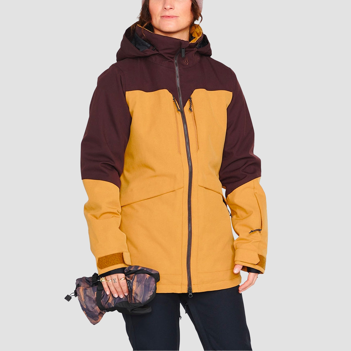 Volcom Shelter 3D Stretch Snow Jacket Caramel - Womens