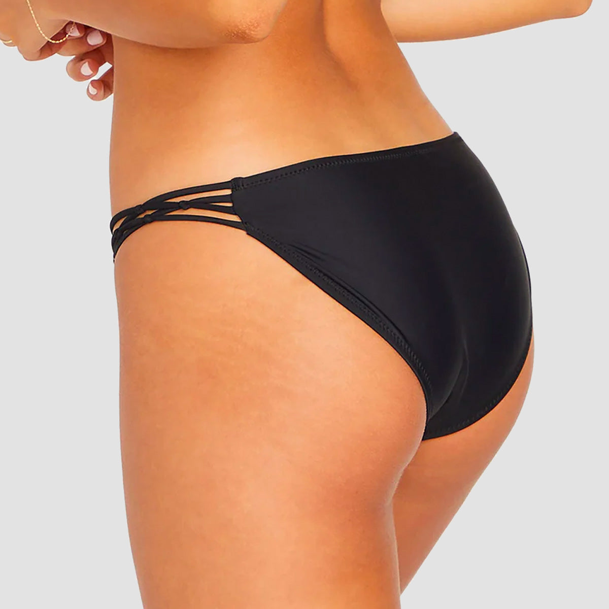 Volcom Simply Solid Full Bikini Bottom Black - Womens