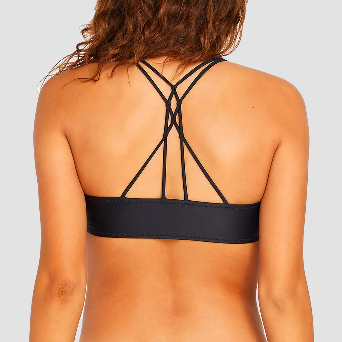 Volcom Simply Solid Vneck Bikini Top Black - Womens