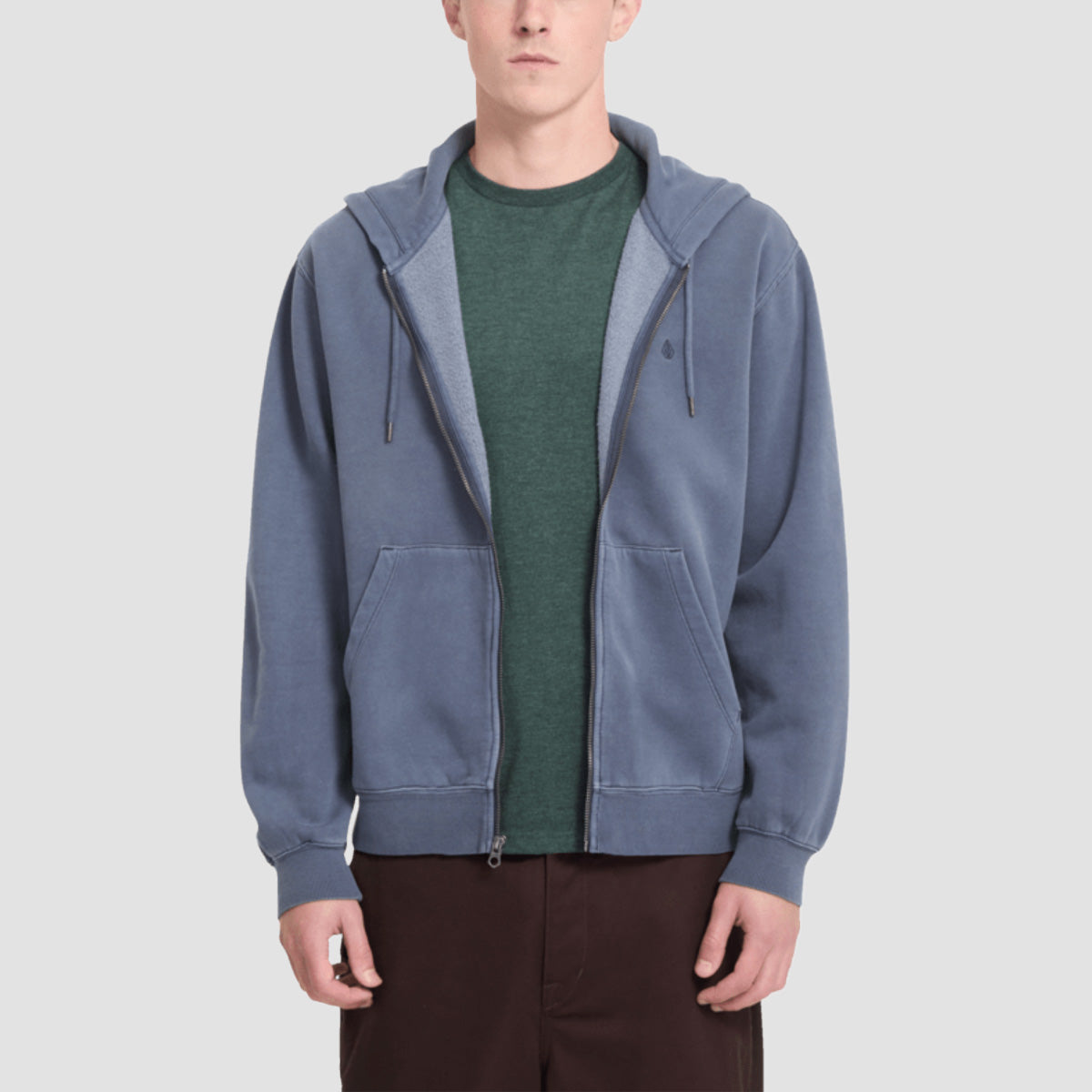 Volcom Single Stone Pw Zip Hoodie Storm Blue